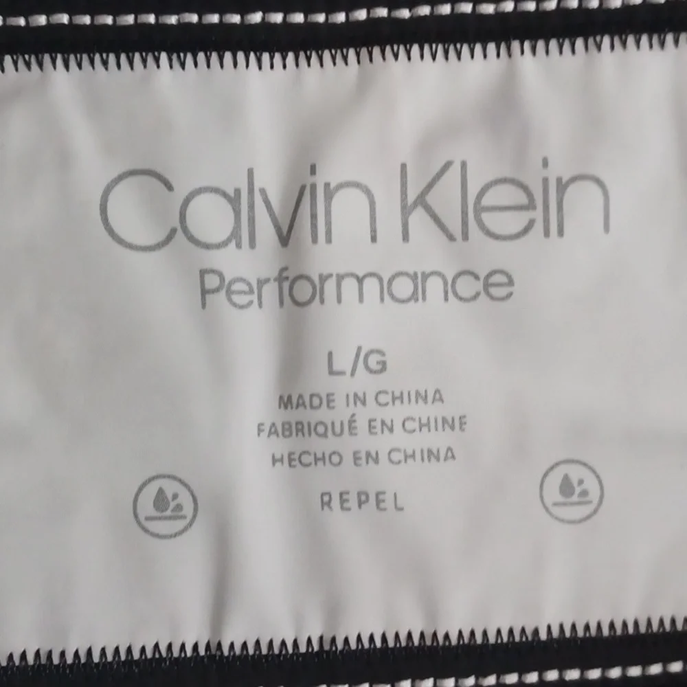 CALVIN KLEIN PERFORMANCE "Repel" raincoat. Rain Jacket Hoodie Windbreaker Large - Picture 15 of 15
